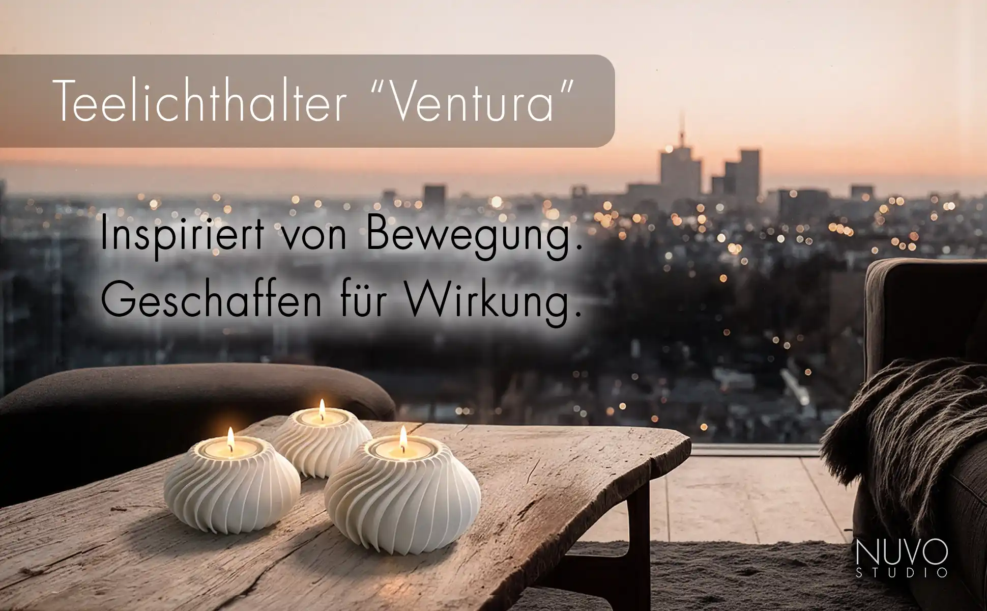 Teelichthalter 3er-Set “Ventura” – Produktdetail 1