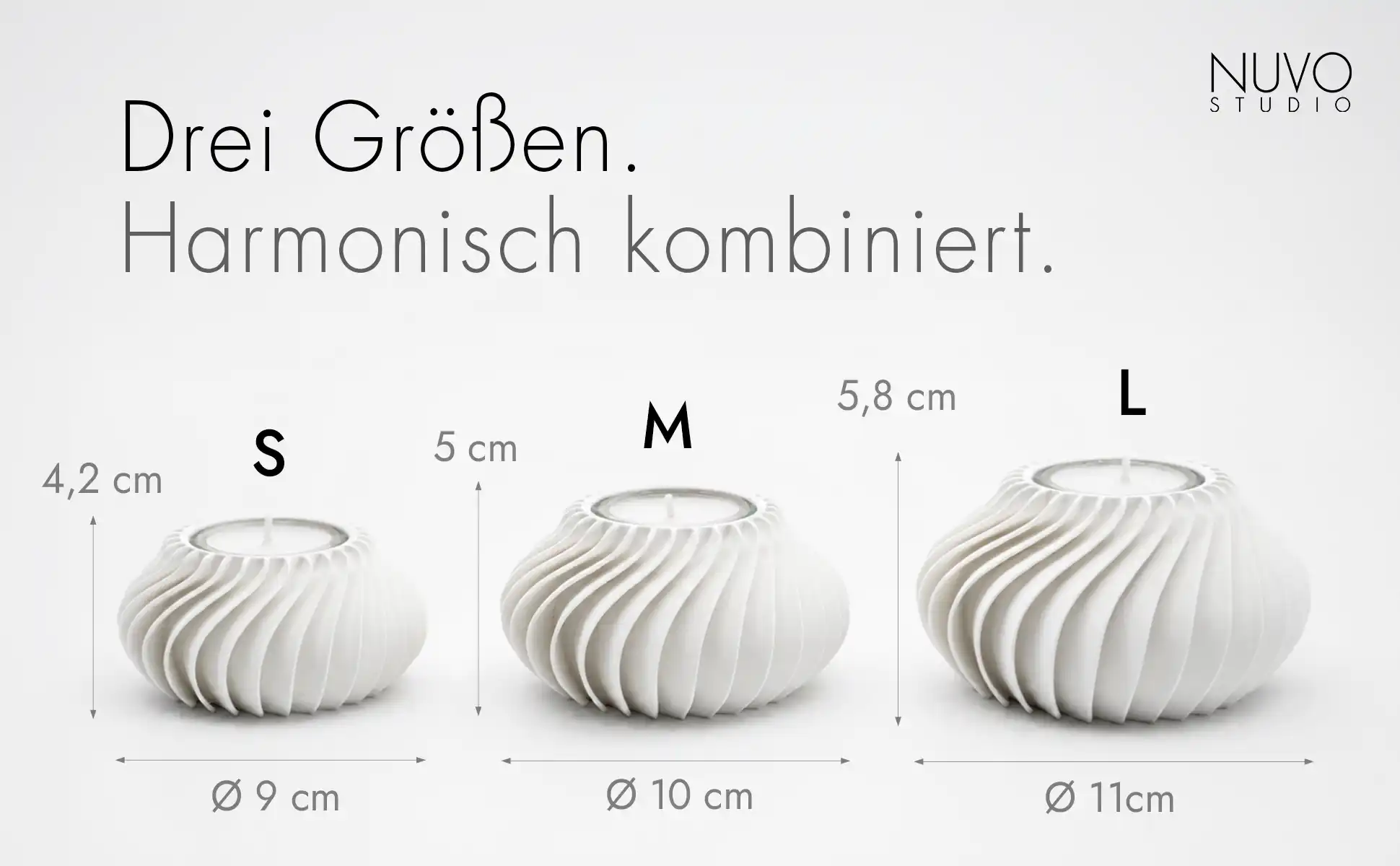 Teelichthalter 3er-Set “Ventura” – Produktdetail 2